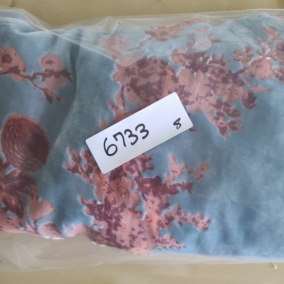 Fairy Ethereal Floral Cardigan Top One Size Blue Boho Burnout Velvet Whimsy - Picture 6 of 10